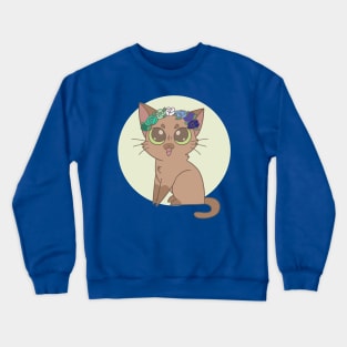 Subtle Gay Masc Pride Cat Crewneck Sweatshirt